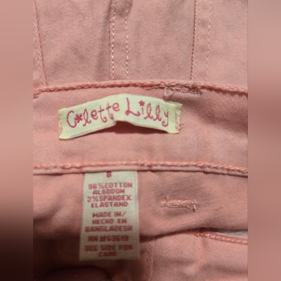 Charming Pink Kids Shorts with Lace Trim - Picture 3 of 3